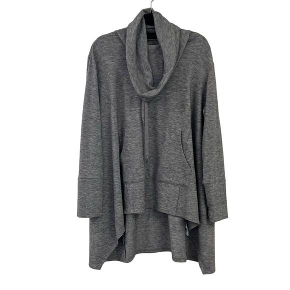 Doe & Rae Grey Cowl Neck Long Sleeve Pullover Large - Picture 1 of 6